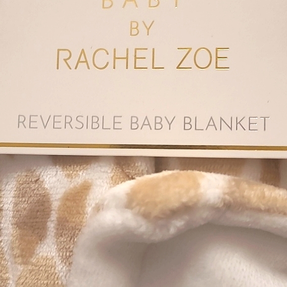 Rachel Zoe Baby Blanket Reversible Giraffe Animal Print RZ Baby Nursery Gift - Picture 15 of 17